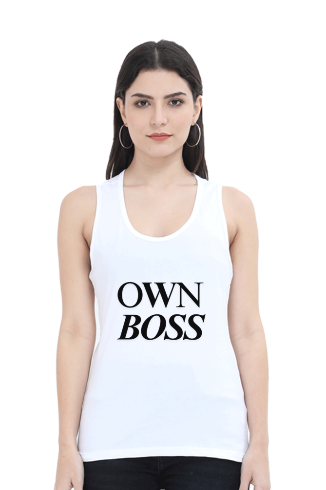 Empower Your Style: Women's 'Own Boss' Tank Top by The Elysian Company!