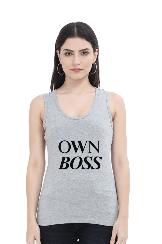 Empower Your Style: Women's 'Own Boss' Tank Top by The Elysian Company!